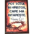 Tablou lemn mahon, Pot totul in Hristos